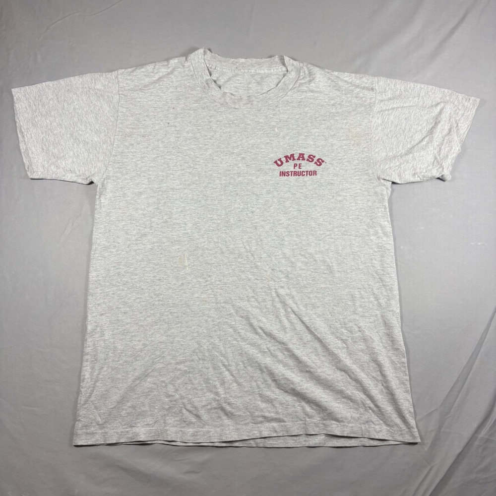 Vintage‎ UMass PE Instructor T Shirt Single Stitch University Massachusetts XL